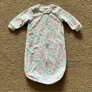 Carter's Pink and Green Sleep Sacks with Long Sleeves